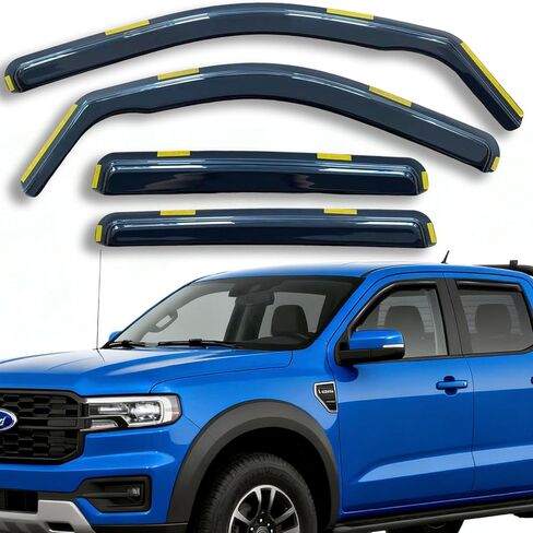 Extra Durable in-Channel Rain Guards Window Visors Compatible with Maverick 2022-2025 Window Deflectors Vent Sun Shades Dark Smoke 4 Pieces in Saudi Arabia