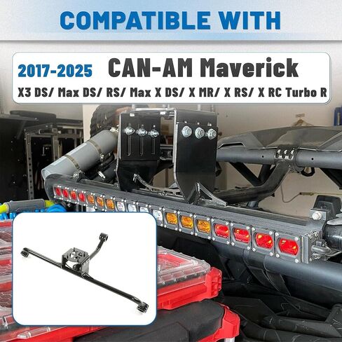 ECOTRIC Spare Tire Mount Rack Carrier Holder Compatible with 2017-2025 Can-Am Maverick X3 Turbo X3 Max R Ds Steel Hold Up to 32" Tire UTV Powder Coated in Saudi Arabia