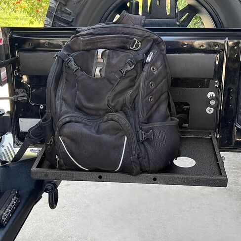 KUAFU Tailgate Table Rear Door Foldable Shelf Compatible with 2007-2024 Jeep Wrangler JK JKU Drop Down Cargo Storage Shelf Luggage Holder Carrier Outdoor Camping Storage Rack Accessories in Saudi Arabia