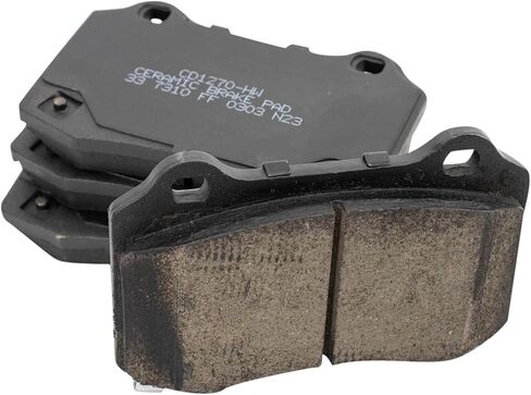 Front Rear Brake Pad Set Ceramic Compatible with 2009-2015 Cadillac CTS 2019 Chevrolet Camaro 2015-2020 Dodge Challenger 2015-2024 Charger 2019-2024 Durango 2012-2021 Jeep Grand Cherokee in Saudi Arabia