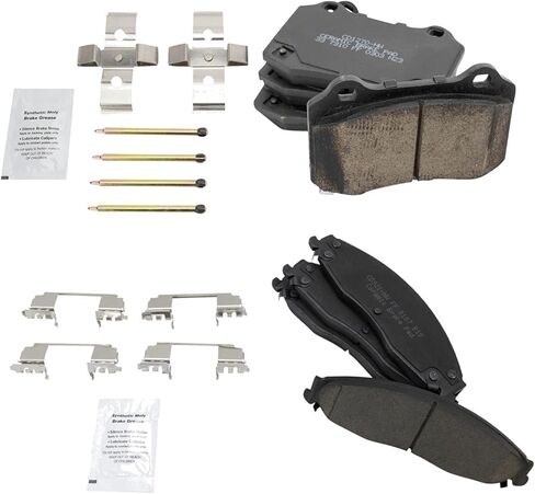 Front and Rear Brake Pads Ceramic Hardware Compatible with 2004-2007 Cadillac CTS 2005-2008 STS in Saudi Arabia