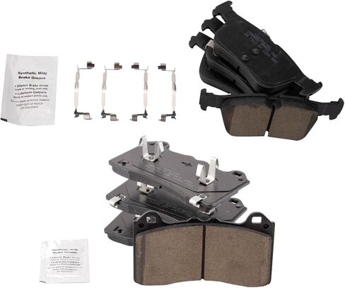 Front and Rear Brake Pad Set Ceramic Hardware Compatible with 2021-2022 Ford Mustang Mach-E in Saudi Arabia