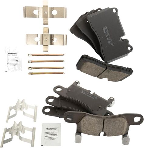 Front and Rear Brake Pad Set Ceramic Hardware Compatible with 2011-2014 Volkswagen Touareg in Saudi Arabia
