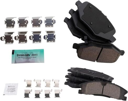 Brake Pads Ceramic Compatible with 2013-2014 Ford Explorer Flex 2013-2019 Police Interceptor Sedan 2013-2018 Police Interceptor Utility 2014-2018 Special Service Police Sedan Taurus Lincoln MKT in Saudi Arabia