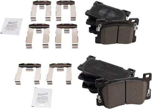 Front and Rear Brake Pads Ceramic Hardware Compatible with 2017-2019 Genesis G90 in Saudi Arabia