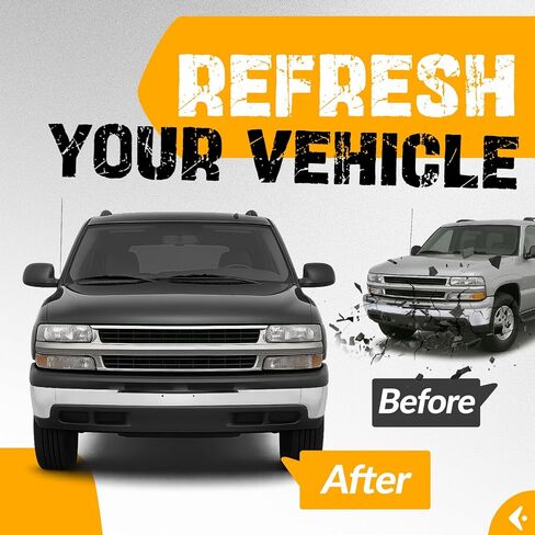شريط وجه المصد الأمامي من KUAFU متوافق مع 1999-2006 Chevy/Chevrolet Silverado 1500/1500 HD/2500/2500 HD/3500، Suburban 1500/2500، استبدال Tahoe لـ 12335826-PFM GM1002375 in Saudi Arabia