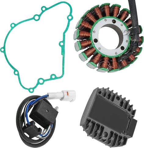 Caltric Stator Regulator Rectifier & Gasket Compatible with Kawasaki Bayou 250 Klf250 2003-2011 in Saudi Arabia