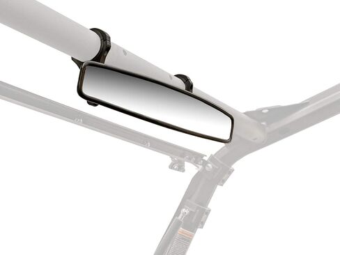 SuperATV 17" Curved Rear View Mirror for Hisun Sector/Crew / 250/450 / 550/750 / 1000 / Hisun Strike (See Fitment) | Mounts to 1.875" Diameter Cage | 17" x 3" Convex Mirror | Wide Viewing Angle in Saudi Arabia