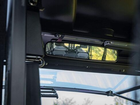 SuperATV 17" Curved Polaris Ranger Rear View Mirror (See Fitment) | Bolt-On Brackets | Measures 17" x 3" | Perfect for Work or Play | UTV Rear View Mirror Made of Aluminum | USA Made | in Saudi Arabia