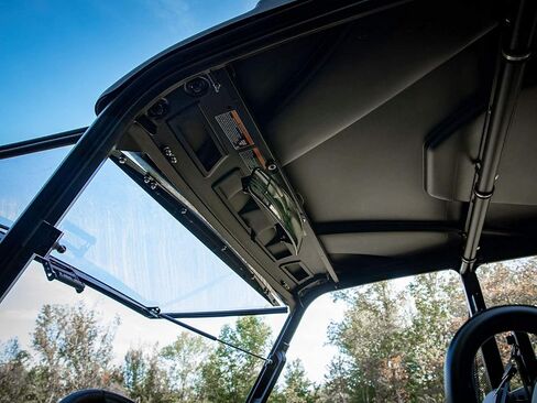 SuperATV 17" Curved Polaris Ranger Rear View Mirror (See Fitment) | Bolt-On Brackets | Measures 17" x 3" | Perfect for Work or Play | UTV Rear View Mirror Made of Aluminum | USA Made | in Saudi Arabia