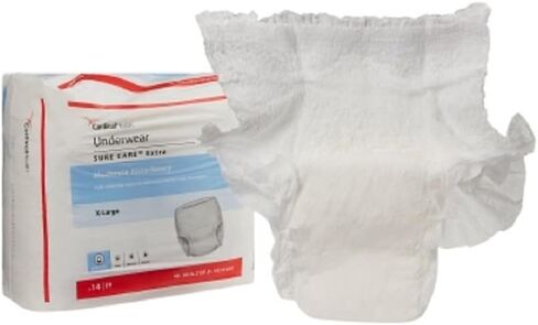 Cardinal Health™ Protective Underwear, Sure Care™ Extra, Moderate Absorbency, Small/Medium, Case of 80 in Saudi Arabia