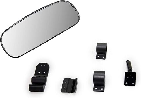 SuperATV UTV Rear View Mirror for Polaris General/Ranger/RZR (See Fitment) | Polaris Rear View Mirror Measures 10.25" x 4" | 2" Clamps | UTV Rear View Center Mirror Fully Adjustable in Saudi Arabia