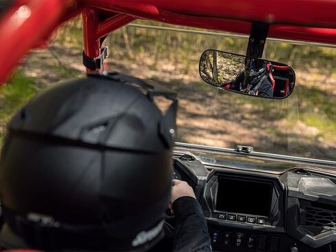 SuperATV UTV Rear View Mirror for Polaris General/Ranger/RZR (See Fitment) | Polaris Rear View Mirror Measures 10.25" x 4" | 2" Clamps | UTV Rear View Center Mirror Fully Adjustable in Saudi Arabia