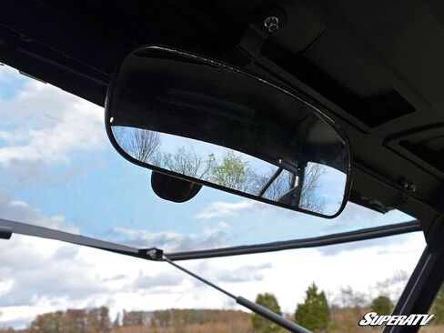 SuperATV UTV Rear View Mirror for Polaris General/Ranger/RZR (See Fitment) | Polaris Rear View Mirror Measures 10.25" x 4" | 2" Clamps | UTV Rear View Center Mirror Fully Adjustable in Saudi Arabia