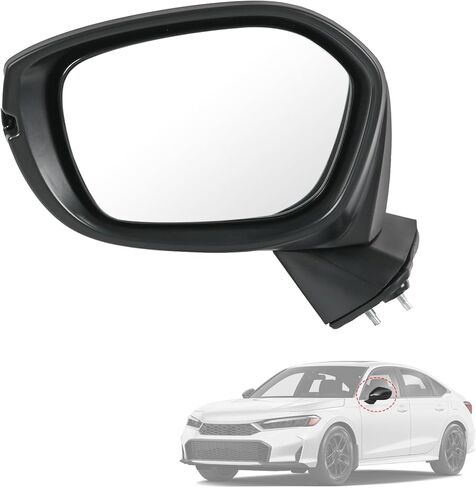 Door Mirror Left Driver Side Replacement For Honda Civic Sedan Hatchback 2022 2023 2024 2025, Replace HO1320351 Black 7Pins in Saudi Arabia