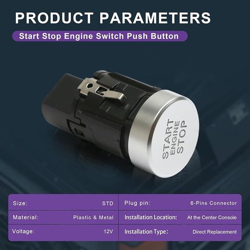 Start Stop/Engine Switch Button Replacement for Audi A6 /S6/Avant Quattro A7 RS7 Sportback 2011-2018 (4G1 905 217 A) in Saudi Arabia