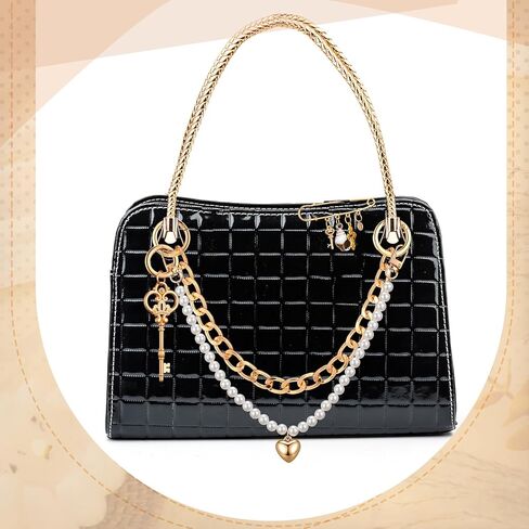 9 Pcs Bag Charms Set Gold Pearl Purse Chain Purse Keychain Adjustable Replacement Bag Extender Chain with Safety Pin for Women Cross-body Handbags Tote Shoulder Bags Strap Accessories in Saudi Arabia