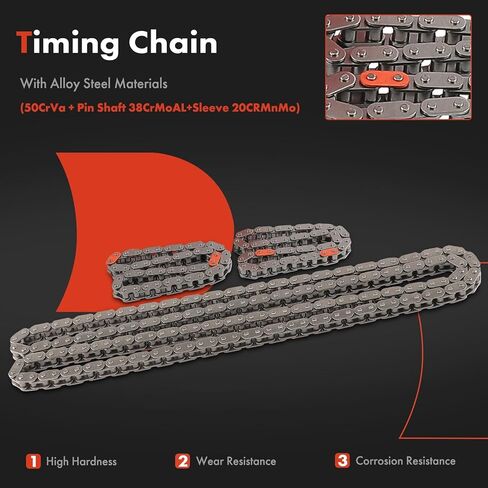 A-Premium 10-PC Engine Timing Chain Kit Compatible with Toyota Camry, Highlander, Sienna, Avalon, Venza & Lexus RX350, RX450h, ES350, IS250, IS350, GS300, GS350, GS450h - DOHC, V6 2.5L 3.0L 3.5L in Saudi Arabia