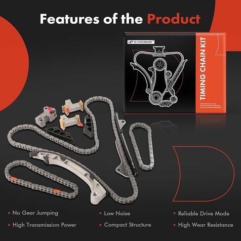 A-Premium 10-PC Engine Timing Chain Kit Compatible with Toyota Camry, Highlander, Sienna, Avalon, Venza & Lexus RX350, RX450h, ES350, IS250, IS350, GS300, GS350, GS450h - DOHC, V6 2.5L 3.0L 3.5L in Saudi Arabia