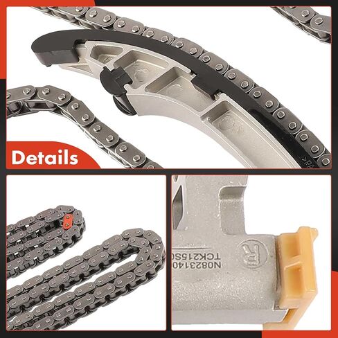 A-Premium 10-PC Engine Timing Chain Kit Compatible with Toyota Camry, Highlander, Sienna, Avalon, Venza & Lexus RX350, RX450h, ES350, IS250, IS350, GS300, GS350, GS450h - DOHC, V6 2.5L 3.0L 3.5L in Saudi Arabia