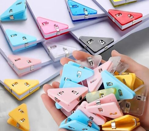 10Pcs Plastic Triangular Binder Clips Set, Office School Use, Colorful Paper Clips for Holding Many Documents in Saudi Arabia