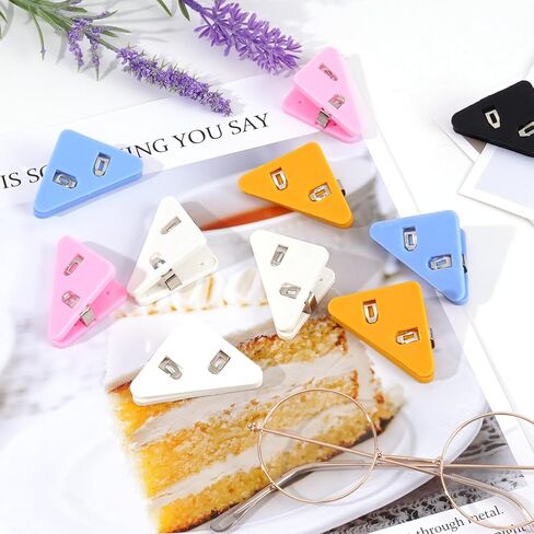 10Pcs Plastic Triangular Binder Clips Set, Office School Use, Colorful Paper Clips for Holding Many Documents in Saudi Arabia