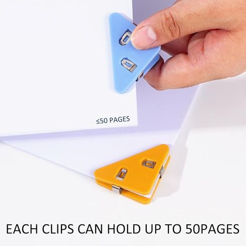 10Pcs Plastic Triangular Binder Clips Set, Office School Use, Colorful Paper Clips for Holding Many Documents in Saudi Arabia