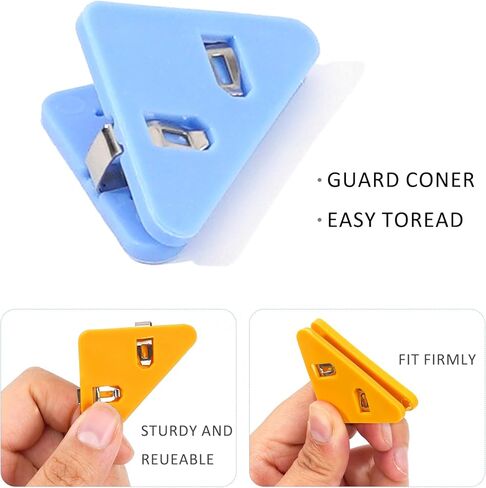 10Pcs Plastic Triangular Binder Clips Set, Office School Use, Colorful Paper Clips for Holding Many Documents in Saudi Arabia