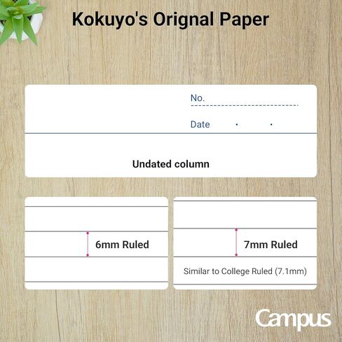 دفتر KOKUYO Campus، مقاس 7 مم، شبه B5، 100 ورقة، 30 سطرًا، وردي، عبوة من 5 قطع، مستورد من اليابان (NO-10AN) in Saudi Arabia