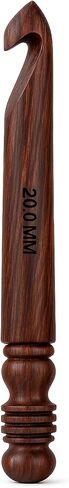 Prime Art Wooden Crochet Hooks – Handmade Rosewood Set of 3 (15mm, 20mm, 25mm) or Singles – Jumbo Natural Finish Hooks for Chunky Yarn (Rosewood, 25mm) in Kuwait