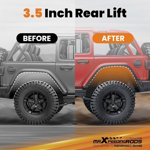 maXpeedingrods Rear 3.5" Lift Coil Springs for Jeep Wrangler JK 2007-2018, Suspension Lift Kit, Set of 2 in Saudi Arabia