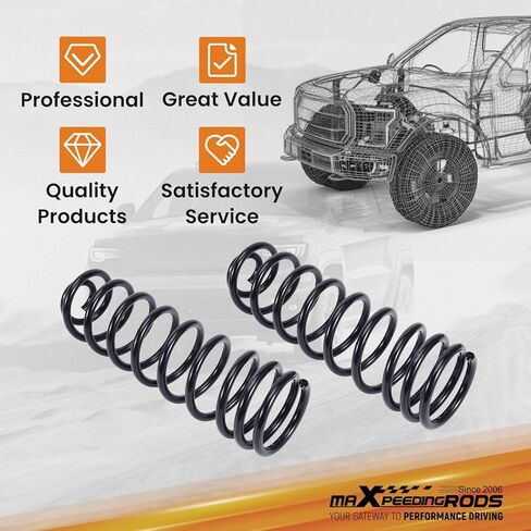 maXpeedingrods Rear 3.5" Lift Coil Springs for Jeep Wrangler JK 2007-2018, Suspension Lift Kit, Set of 2 in Saudi Arabia