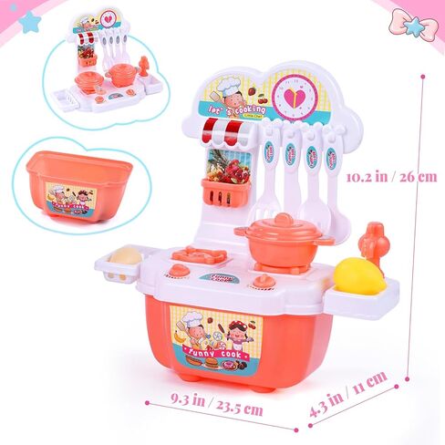 BABESIDE Reborn Baby Doll Clothes for 17-22 Inch Dolls, 18 Pcs Dolls Chef Outfit Set with Apron, Hat, Pants and Cooking Toys Set, Reborn Baby Doll Accessories for Toddler Role Play in Saudi Arabia