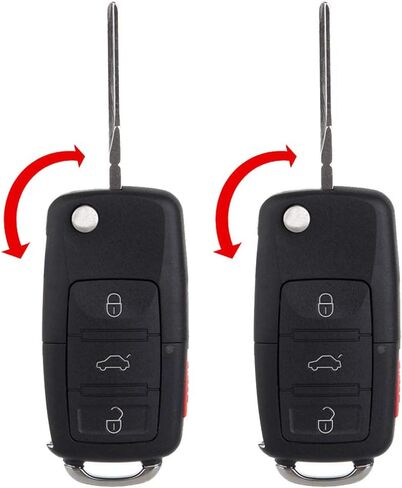 2 Pack 4 buttons Remote Control Car Key Fob 2002-2005 Fit for Volkswagen Beetle 1.8L,2002-2006 Fit for Volkswagen Beetle 1.9L IJ0959753F,NBG8137T,2AOKM-FD-V2 in Saudi Arabia