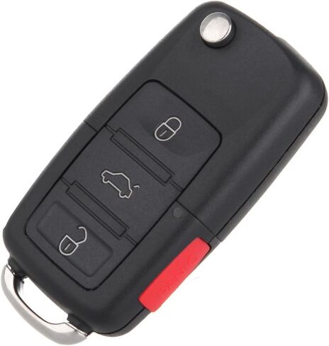 2 Pack 4 buttons Remote Control Car Key Fob 2002-2005 Fit for Volkswagen Beetle 1.8L,2002-2006 Fit for Volkswagen Beetle 1.9L IJ0959753F,NBG8137T,2AOKM-FD-V2 in Saudi Arabia