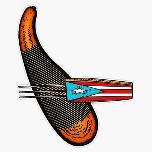 Magnet Puerto Rican Traditional Instrument Guiro Magnet Vinyl Decal Sticker 5" in Saudi Arabia