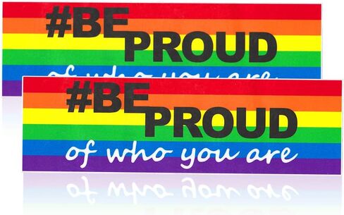 ALIBBON Gay Pride Stickers - 2 Rainbow Decals for Car, Laptop & Refrigerator in Saudi Arabia