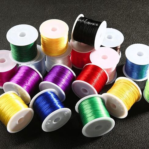 4 Rolls 10m/roll 1mm Strong Elastic Crystal Beading Cord Rope Nylon Thread Rope for Jewelry Making DIY Beads String (blue1) in Saudi Arabia