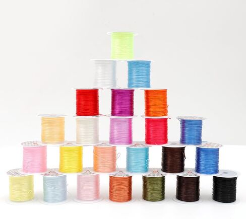 4 Rolls 10m/roll 1mm Strong Elastic Crystal Beading Cord Rope Nylon Thread Rope for Jewelry Making DIY Beads String (blue1) in Saudi Arabia