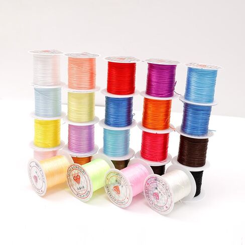 4 Rolls 10m/roll 1mm Strong Elastic Crystal Beading Cord Rope Nylon Thread Rope for Jewelry Making DIY Beads String (blue1) in Saudi Arabia