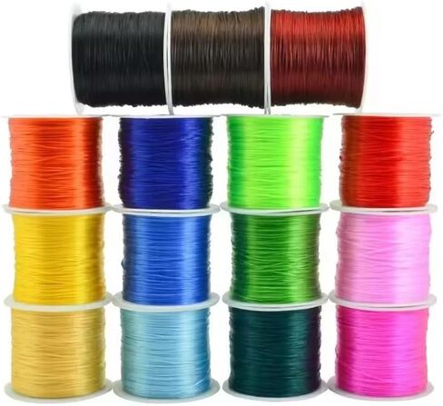 4 Rolls 10m/roll 1mm Strong Elastic Crystal Beading Cord Rope Nylon Thread Rope for Jewelry Making DIY Beads String (blue1) in Saudi Arabia