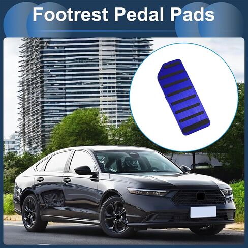 1 Pcs Automatic/Manual Footrest Pedals Cover Footrest Pedal Pads Foot Rest Dead Pedal Pad Cover for Honda Accord 2018-2021 Aluminum Alloy Blue in Saudi Arabia