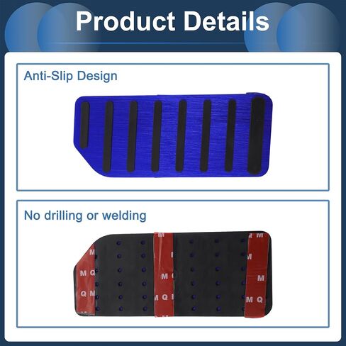 1 Pcs Automatic/Manual Footrest Pedals Cover Footrest Pedal Pads Foot Rest Dead Pedal Pad Cover for Honda Accord 2018-2021 Aluminum Alloy Blue in Saudi Arabia