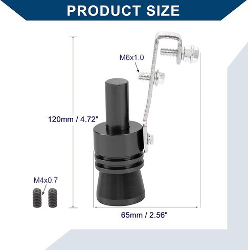 Turbo Whistle Muffler/for Car/Aluminum Alloy / 2 Pc Black in Saudi Arabia