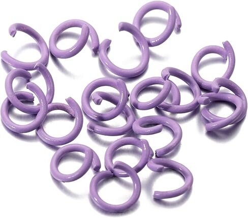 200 Pcs 8mm Open Jump Rings Carbon Steel Colorful O-Ring Connectors for Jewelry Making and Necklace Repairing(Red) in Saudi Arabia