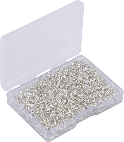 1000Pcs 6mm Metal Open Jump Rings, Silver Plated Round Ring Connectors for DIY Jewelry Making Repair Bracelet Necklace in Saudi Arabia