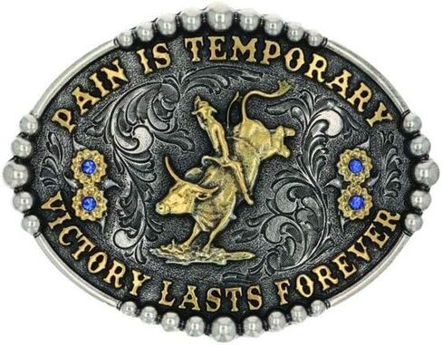 Montana Silversmiths Unisex Pbr Vibrant Riders Belt Buckle Multi One Size in Kuwait