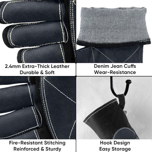 TICONN Welding Gloves, 1000°F Fire Heat Resistant Gloves Fireproof Leather Gloves in Saudi Arabia