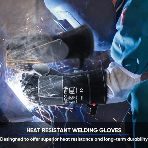 TICONN Welding Gloves, 1000°F Fire Heat Resistant Gloves Fireproof Leather Gloves in Saudi Arabia