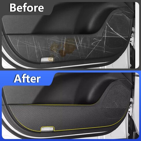 Car Door Anti Kick Pad for 2023 2024 2025 2026 Lexus RX 350 350h 450h+ 500h Hybrid Accessories Carbon Fiber Style Leather Sticker Sill Protector Cover Edge Guard Side Mat Interior Decoration Dirty in Saudi Arabia